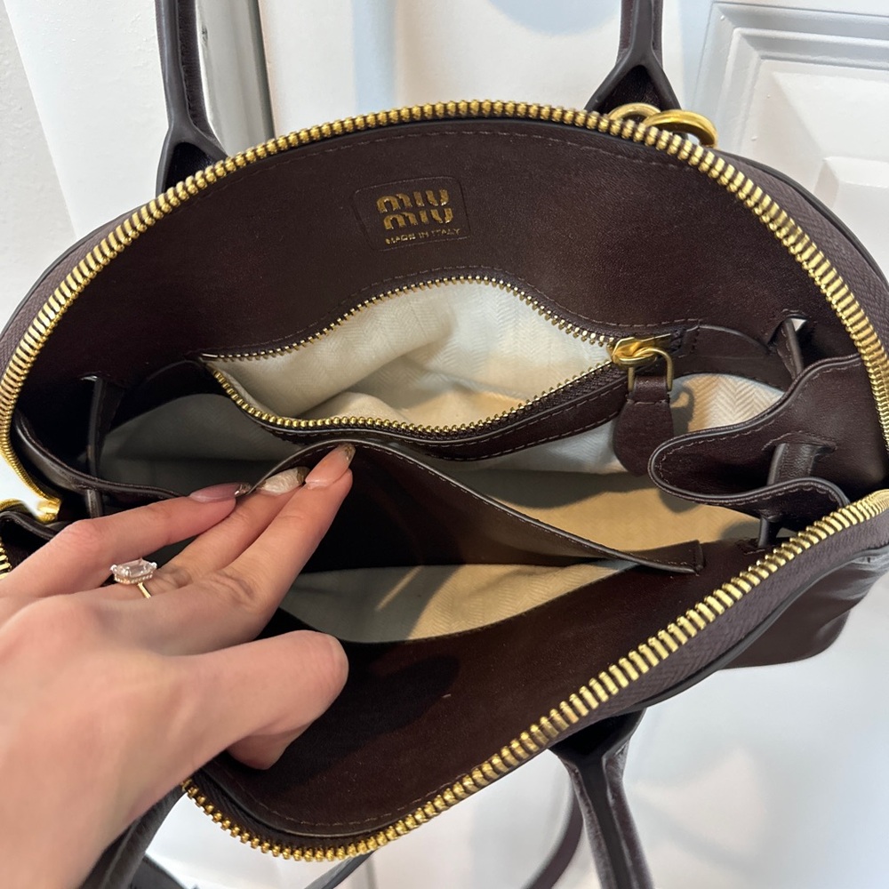 Miu Miu Brown Leather Handbag - Picture 9 of 11